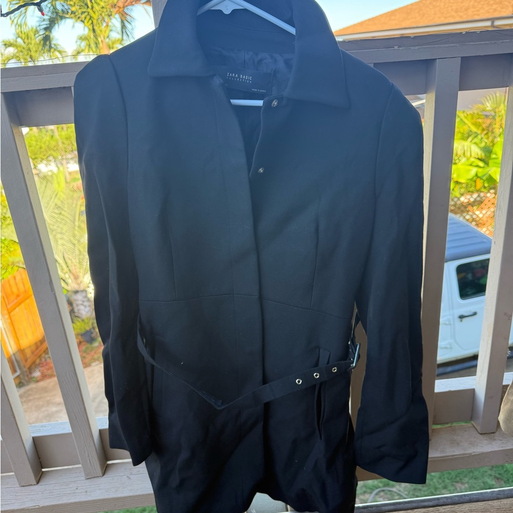 Zara Basic Black Coat - image 1